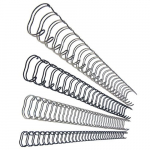 Metalinės įri&scaron;imo spiralės 6,4mm, 100vnt, baltos spalvos ( iki 35 lapų)