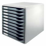 Dokumentų stovas Esselte Leitz, A4, 10 stalčių, pilkas, 52810089