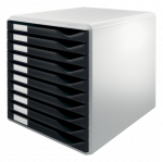 Dokumentų stovas Esselte Leitz, A4, 10 stalčių, juodas, 52810095