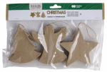 Dekoracija "Christmas" 3vnt. HA4533 1001-CH3, tvirto ECO kartono, Kalėdinė tematika, Happy Color