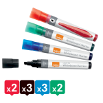 Žymeklių baltai lentai rinkinys NOBO Liquid Ink, kirstu galu, 4 spalvos - 10 vnt