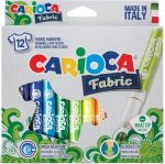 Flomasteriai CARIOCA Fabric audiniams, 12 spalvų