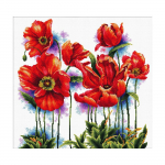 Siuvinėjimo kryželiu rinkinys LOVELY POPPIES 40x40cm
