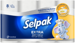 Popieriniai rank&scaron;luosčiai SELPAK Extra Calorie ABS, 75 lak&scaron;tai, 3 sluoksniai, 8 vnt.