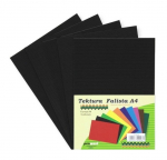 Gofruotas kartonas PENWORD, A4 5 lapai,  juodas