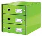 Dokumentų spintelė Leitz Click & Store WOW,  3 stalčiai, žalia, 6048-00-54