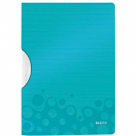 Aplankas Leitz WOW A4, su spaustuku, ledo mėlyna