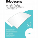 Laminavimo vokeliai IBICO BASIC LIGHT, A4 75 mik., 100 vnt. blizgūs