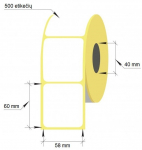 Lipnios termo etiketės 1-58x60/40-500 vnt