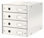 Dokumentų spintelė Leitz Click & Store WOW,  4 stalčiai, balta, 6049-00-01