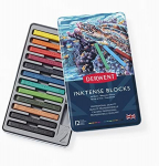 Akvarelinės kreidelės Derwent Inktense Block, 12 spalvų, 2300442