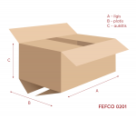 Gofruoto kartono dėžės 290x220x240mm, L dydis, 1 vnt