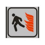 Informacinė lentelė "Evakuacinis i&scaron;ėjimas" 93x93mm