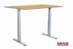 Reguliuojamo auk&scaron;čio stalas SUN-FLEX ADAPT VI,(600706+650906), 2 varikliai, beržo rėmas, 160x80 cm