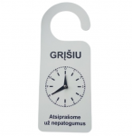 Pakabinama informacinė lentelė - laikrodis "Grį&scaron;iu" (LT)