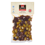 Marinuotų alyvuogių mi&scaron;inys GOURMANTE, su kauliuku, su citrina ir žolelėmis, 200g