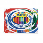 Flomasteriai CARIOCA MAGIC, 20 vnt. + 2 magi&scaron;ki žymekliai