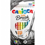 Flomasteriai CARIOCA SUPER Brush, 10 spalvų