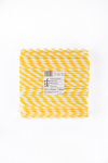 Popieriniai &scaron;iaudeliai ZigZag, geltoni/dryžuoti, D 8 mm, L 24 cm, 250 vnt