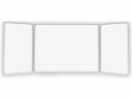 Trijų dalių magnetinė balta lenta 2x3, 120x90/240cm