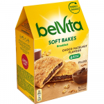 BELVITA mink&scaron;ti sausainiai su &scaron;okolado ir lazdyno rie&scaron;utų skonio įdaru, 250g