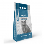 Kačių kraikas PUFFY TAIL NATURAL, betonitinis, su&scaron;okantis, 5 l