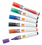 Baltos lentos žymekliai NOBO Liquid Ink, 6 vnt., įv. spalvų