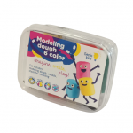 Natūralus plastilinas - modelinas, 6 spalvos su formelėmis Genio kids