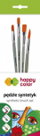 Teptukų rinkinys Happy Color 7260 4vnt. (N.2,4,8- plok&scaron;ti, nr.8-apvalus) sintetika