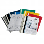 Aplankas su įsegėle DURABLE Duralux, A4+, praplatintas, su ki&scaron;enėle vizitinei, žalias