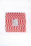 Popieriniai &scaron;iaudeliai ZigZag, raudoni/dryžuoti, D 8 mm, L 24 cm, 250 vnt