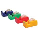 Lipni juostelė CENTRUM 19 mm x 20 m, skaidri, su laikikliu, įvairių spalvų