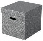 Daiktadėžė ESSELTE Home Cube , su dangteliu, 320 x 315 x 365 pilka (3vnt./pak.)