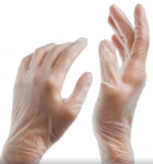 Vinilinės pir&scaron;tinės VINYLEX, S dydis, be pudros, skaidrios, 100 vnt.