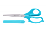 Žirklės Kangaro Trendy TR-83C-Y, 21cm, melsvos turkio, su dangteliu