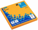 Lipnūs lapeliai INFO NOTES 75x75mm 80l. Fluo oranžiniai voketija