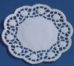 Padėkliukai, popieriniai, karpyti, balti, D 25 cm, 100 vnt.