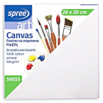 Drobė ant kartono 20x20cm, medvilnė, 300g, 59855 Spree