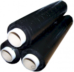 Pakavimo plėvelė 450mm x 270m, 17 mikronų juodos spalvos