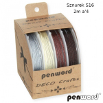 Dekoratyvinė virvutė 2m/4sp. rinkinys Penword