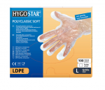 Vienkartinės pir&scaron;tinės POLYCLASSIC SOFT,LDPE, L dydis, skaidrios, 100 vnt.