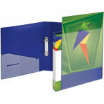 Segtuvas Forpus A4, 2 žiedų,  su įmaute priekyje, mėlynas