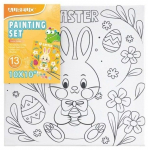 Drobė ant porėmio su pie&scaron;iniu 25x25cm - drobė+dažai+tept. Aureo Happy Color