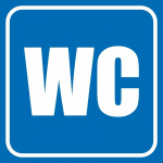 Informacinis lipdukas ''WC'' ženklas 100x100mm
