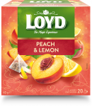 Vaisinis arbatos gėrimas LOYD, persiko ir citrinos skonio, 20x2 g