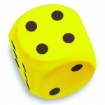 Mink&scaron;tas edukacinis kauliukas 15 cm.talija