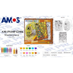 Dekoratyvinių dažų rinkinys Amos Glass Deco Masterpiece Gustav Klimt