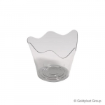 Vienkartiniai fur&scaron;etiniai indeliai  RAIN, PS, skaidrūs,  90 ml, D 5,5 cm,  H 6,5 cm, 25 vnt.