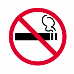 Ženklas NERŪKYTI, 12x12 cm