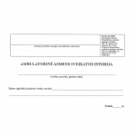 Asmens sveikatos istorija of. 025/a 170g 250vnt